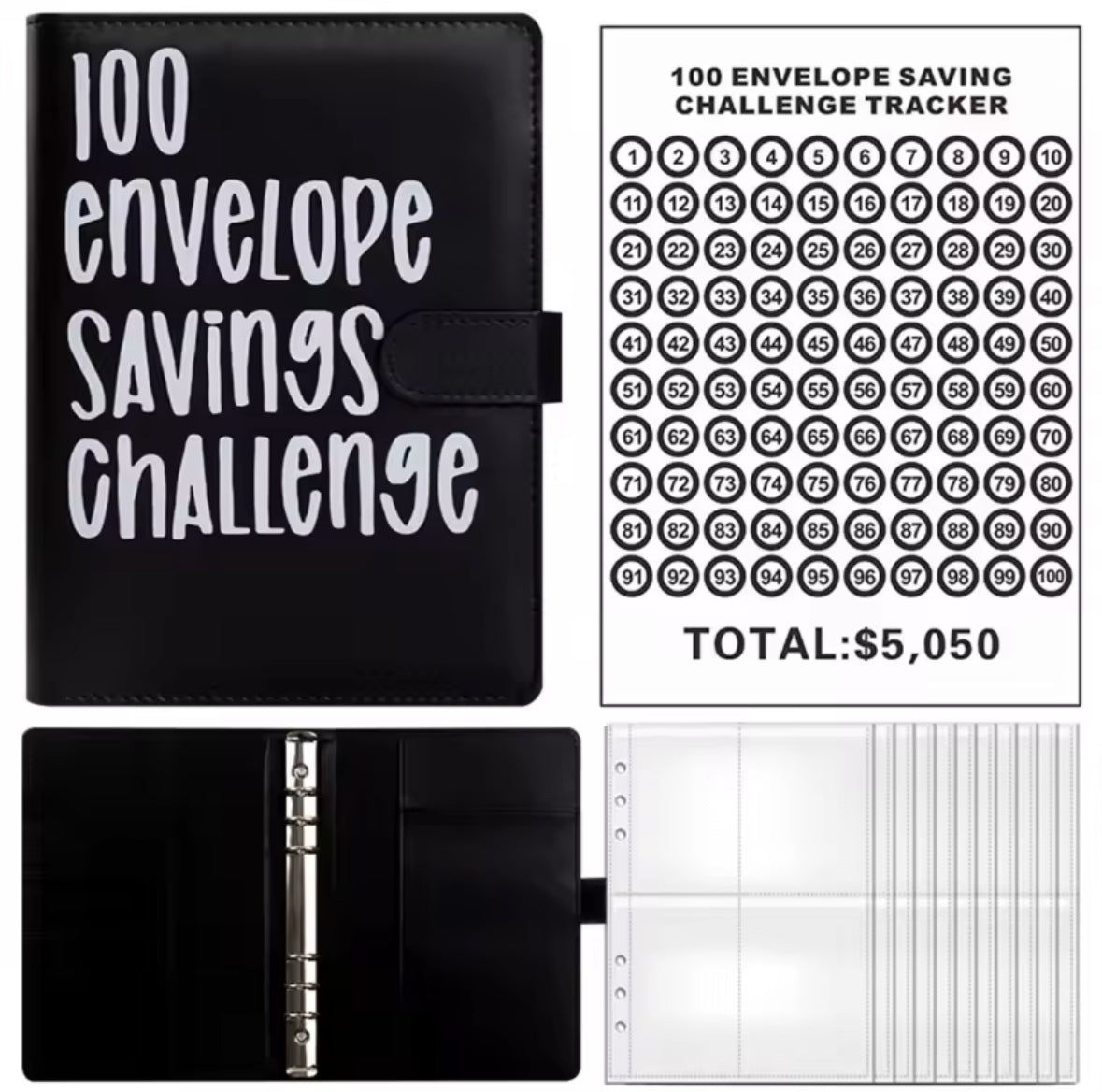 100 Umschläge Spar Binder